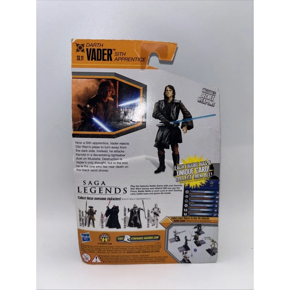 Star Wars Saga Legends Darth‎ Vader Sith Apprentice Action Figure SL11 2010